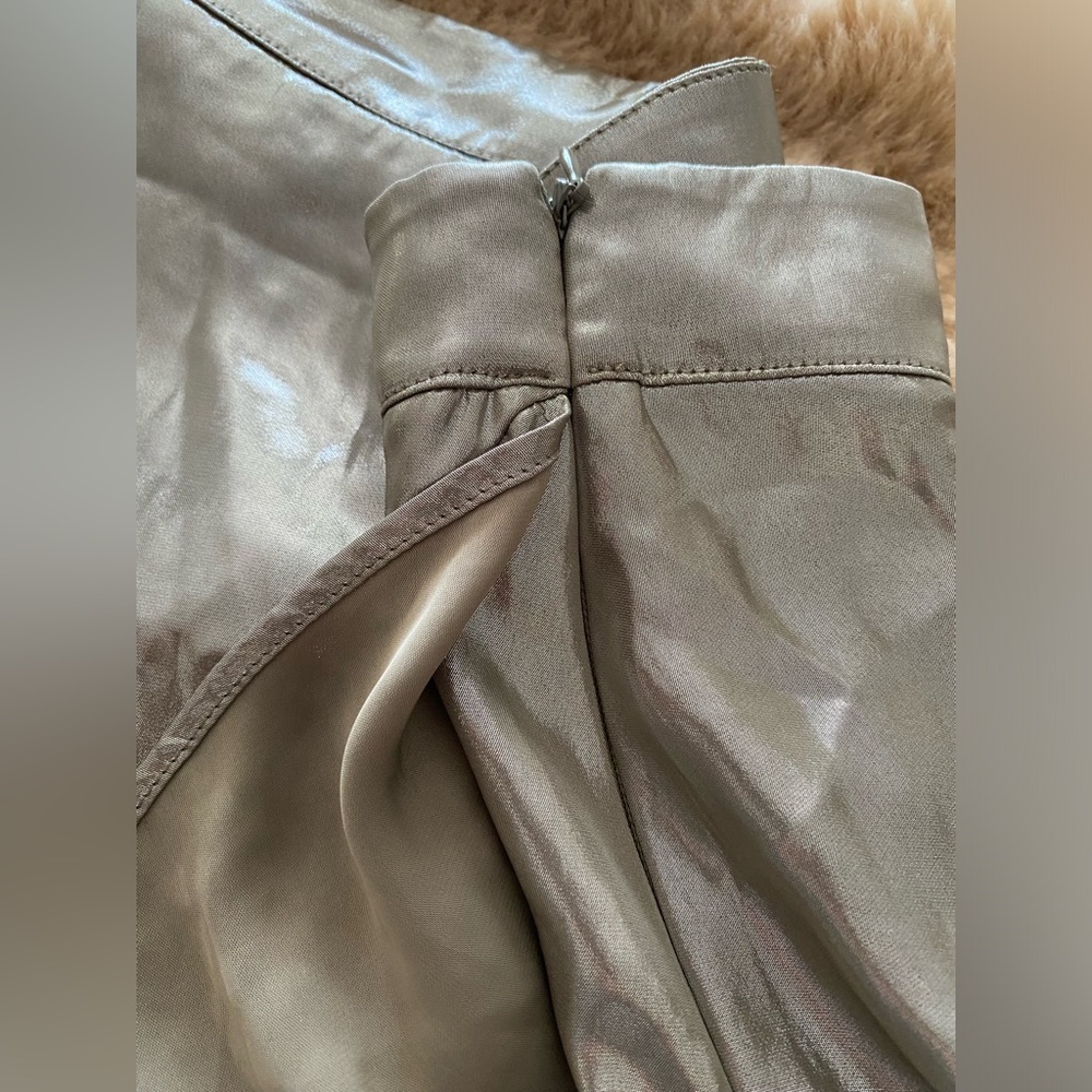 ZARA Metallic Effect Ruffled Skirt - Picture 6 of 9